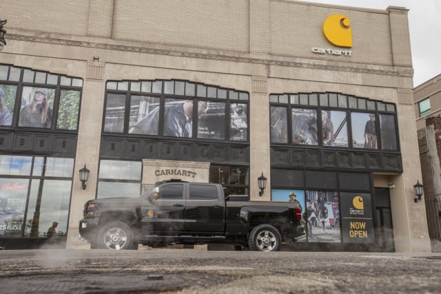 The 2017 Silverado 2500HD Carhartt concept vehicle is a truck built to tackle the toughest jobs while integrating the rugged aesthetics of hard-working lifestyles, reflected in the resiliency and versatility of the iconic work jackets.