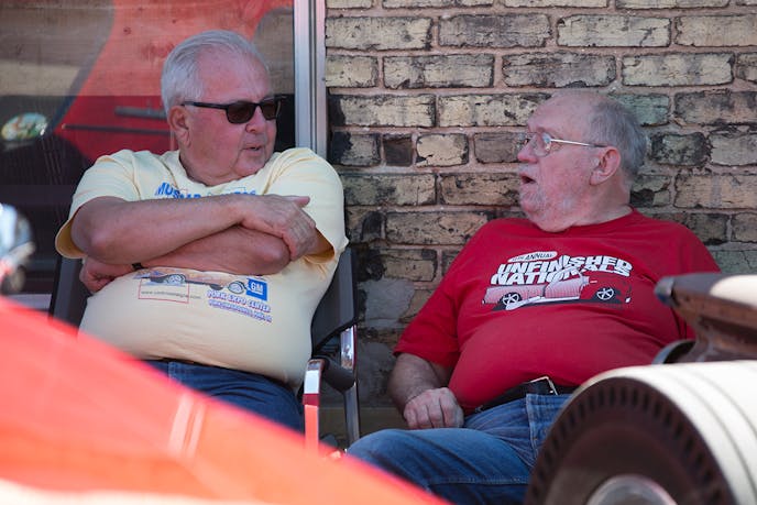 Is there anything better than catching up with friends while surrounded by Hot Rods?