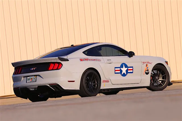 In back the Cervini’s rear wing and exhaust deletes finish out the look that also includes the company’s side exhaust side skirts and front splitter. The fighter-plane inspired livery is part of a theme designed to pay homage to the US military.