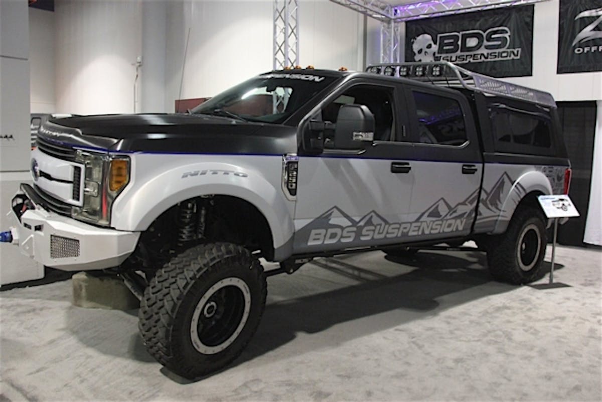 This 2017 Super Duty, equipped with the four-link conversion kit from BDS, drove all the way from Michigan to Las Vegas, and even had fun out in the off-road paradise of Moab, Utah. It performed brillantly, according to BDS's Carter Reed.