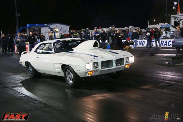 John Langer wheeling his 1969 Naturally Aspirated Trans Am to a nice 7.734 at 175 in Street Fighter!
