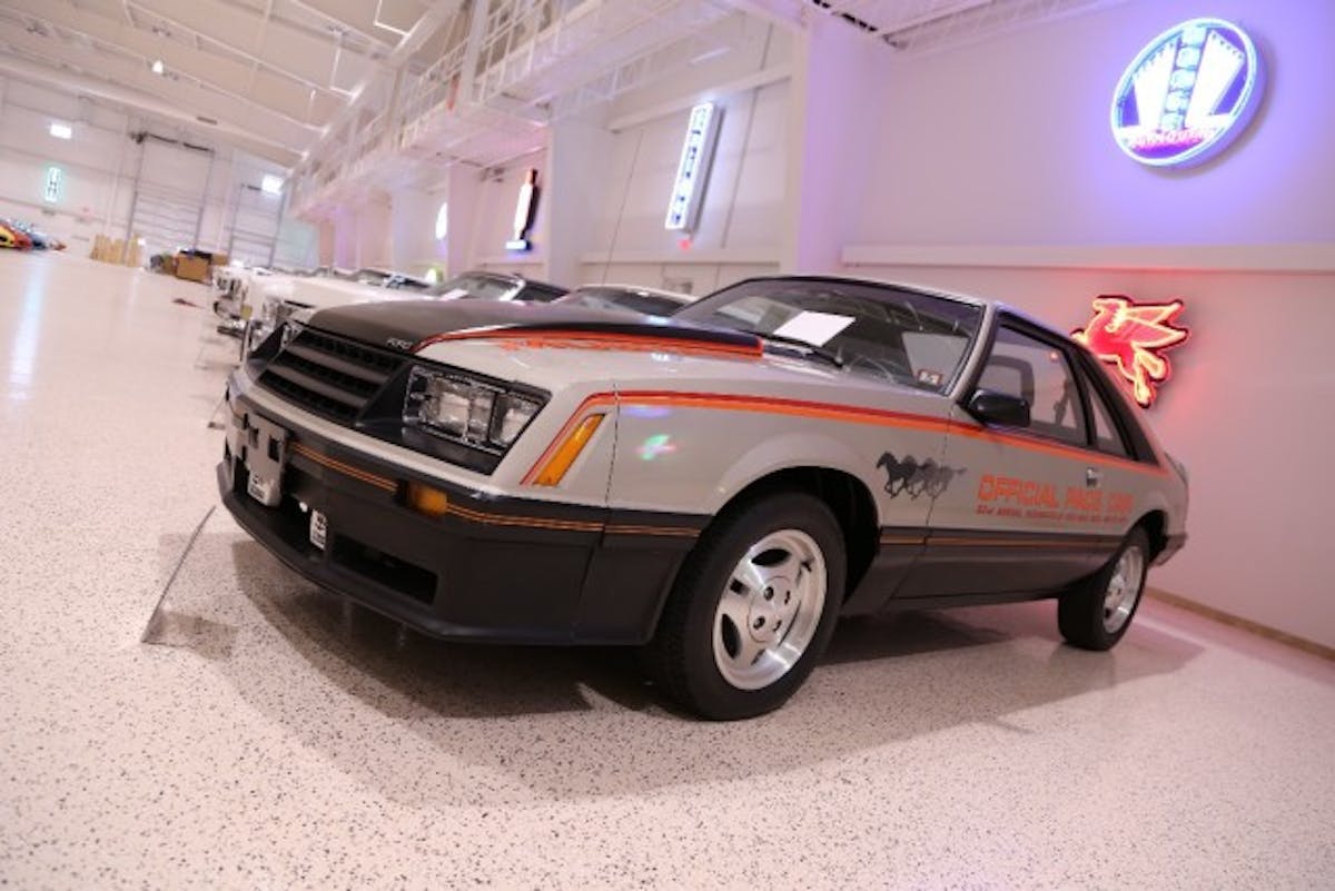 The collection is brimming with Indy Pace Cars, including this mint 1979 Mustang, which one of 2,106 built. It only has 300 miles on the clock.