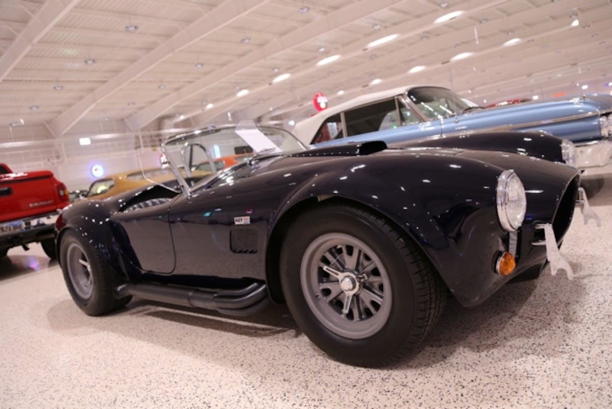 A centerpiece of the Ford collection is this restored 1966 427 Cobra. Not a low-mileage machine—it has 37,859 miles—but it is one 348 built. It will be on a turntable in the lobby of the museum for all the visitors to see as they walk in.