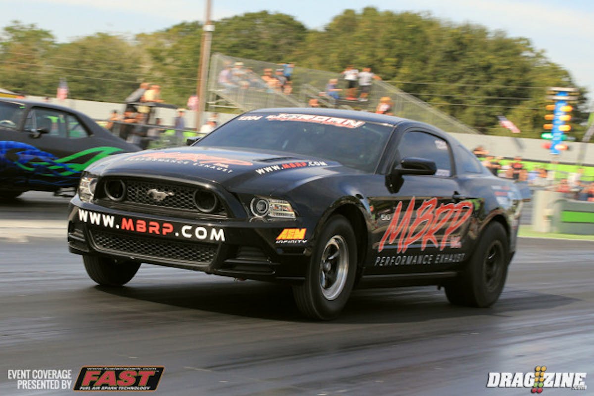 Jordan Perofrmance owner Justin Jordan scored a personal best last night with a 7.60 at 184 MPH and is running Heavy Street this weekend. Justin is fresh off an NMRA Turbo Coyote and FL2K Street Car Shootout wins with his MBRP sponsored ride. He runs an MPR built Coyote engine with a Hellion Twin Turbo Kit and runs out of the Pro Fab Performance Plus shop in Port Richey, Florida.