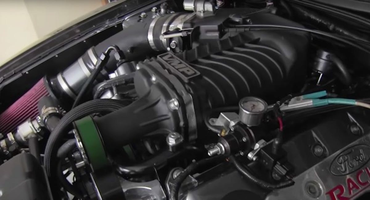 Jon’s previous combo made 720 at the wheels on just boost from the VMP Gen2 TVS supercharger (PN COBRATVS; $3,399). The new engine combo with the same blower jumped up to 754-rear-wheel horsepower on boost.