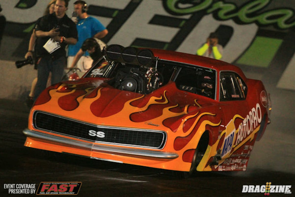 Stratford Ontario Based Spencer Hyde is the top qualified OL 10.5 car and is based out of Stratford Ontario, Canada. Hyde has campaigned the car on 10.5 for about a year with this 4.15  at 179 being a personal best ET.