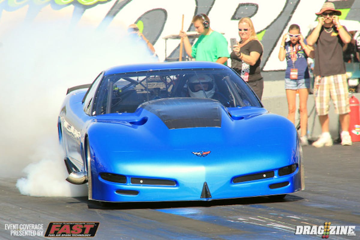  Canadian racer John Carinci would take the over all win in the class running a weekend best 4.02 after waiting on Miller in the lanes for a few minutes. Miller ran anotehr 4.12 for his efforts in a great final round. It's been a while so the slick tire guys should savor this one while they can.