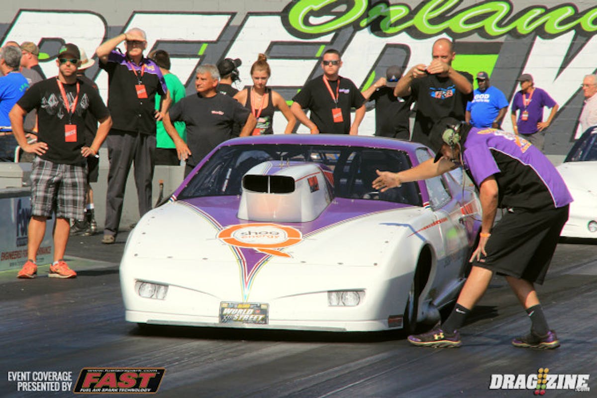 Robert Sellers is in yet another Ensslin Racing Trans AM scoring third place in OLX 632 with a 4.49 at 158 MPH. 