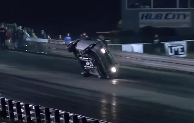 Amazingly, the only damage to Clay’s Mustang was to the driver side spindle cover. It flipped on its side without even scratching the paint.