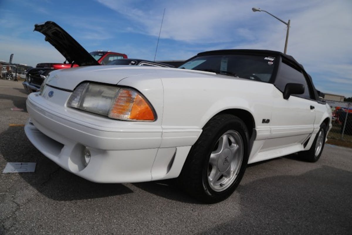 We have to admit it was a little disconcerting seeing a few Foxes lined up for the Carlisle Auction. This 1991 Mustang GT convertible is a rust-free stocker with and automatic transmission. As the signage on the car accurately states, you don’t see too many of these in stock condition these days.