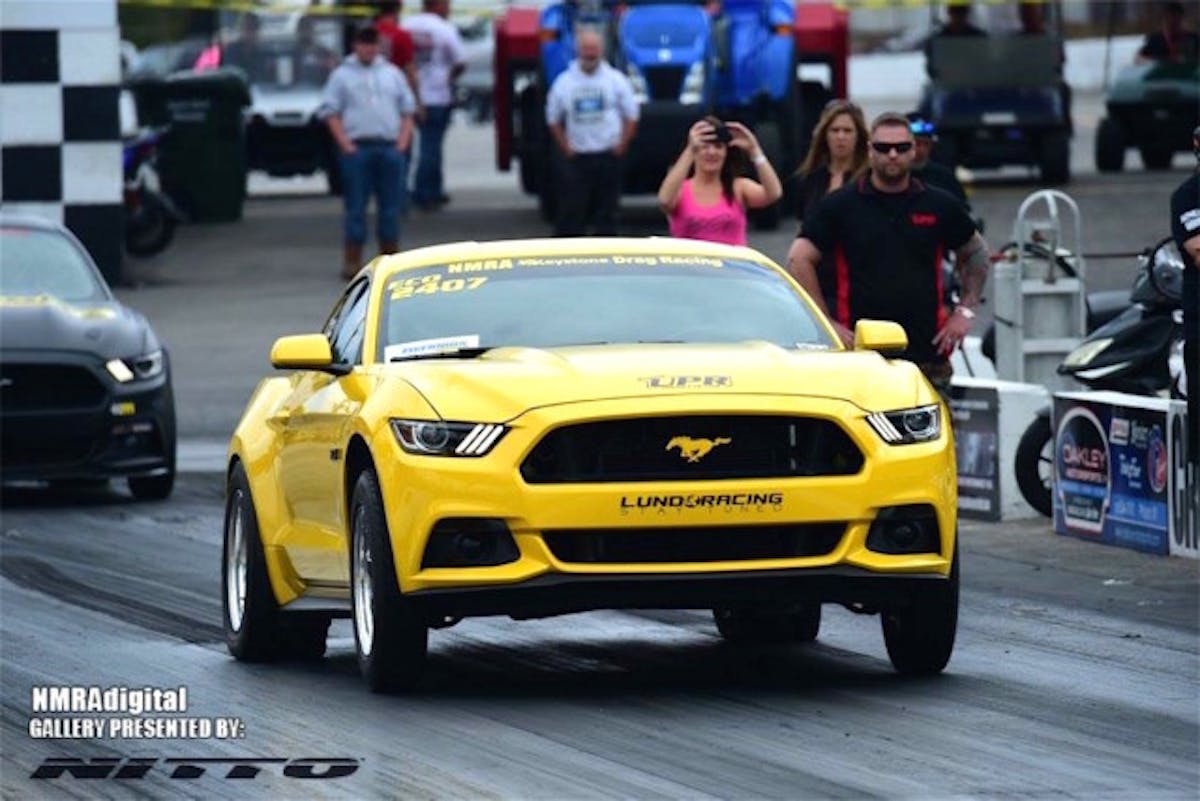 Bill and the UPR crew are looking forward to the possibility of side-by-side 9-second racing by EcoBoost Mustangs as the next NMRA season gets underway. (Photo Credit: NMRA)