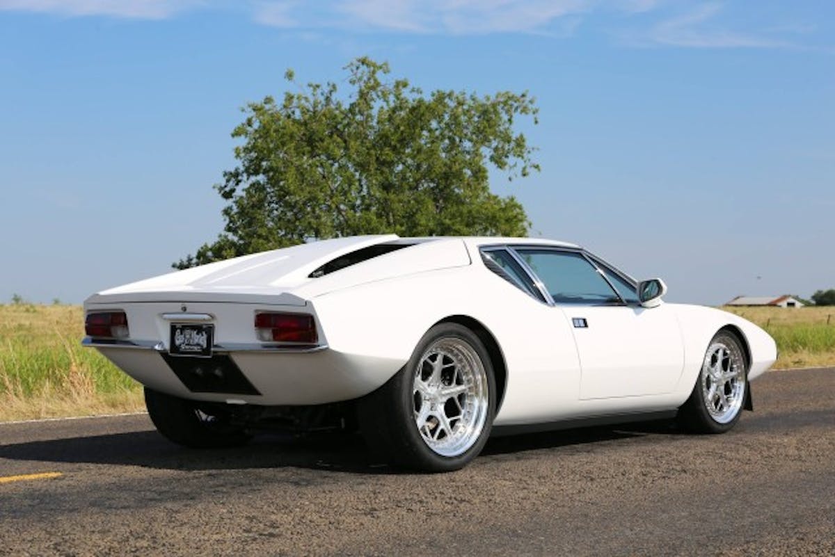 The Gas Monkey Garage Pantera looks sharp rolling on Rotiform Motomag-inspired wheels wrapped in Nitto tires. Behind those billet wheels are Wilwood brakes up to the task of reeling in this Fast ’N Loud sportscar. (Photo Credit: Gas Monkey Garage)