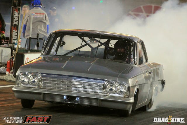 Kevin Guthrie based out of Colorado and running 10.5 this weekend. The car is powered by a Procharged LS engine from S and R Racing Engines making about 3,200 horsepower and backed by a JEFFco clutchless transmission. He ran a 4.72 at 158 MPH in yesterdays qualifying.