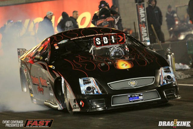 John Stanley was the sole car in the 5's napping a 5.96 at 195 MPH clicking it early on the pass.