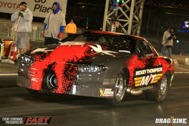 Dragzine's own James Lawrence earned top qualifier in Magnafuel XDR last night with a 4.53 at 154 MPH. Bill Trovato is assisting the crew with tuning the car this weekend.
