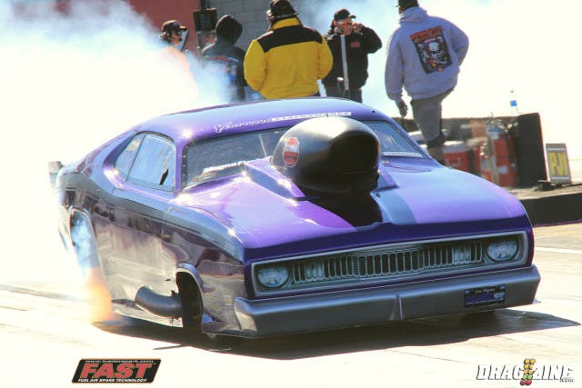Robert Costa put his Musi powered 70 Duster in second spot with a 4.091 at 182.