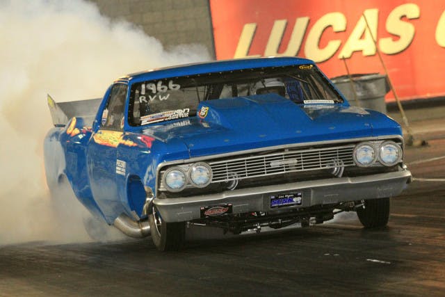 Roy Moznik moved up to third in Magna Fuel with a 4.10 at 177 in his Langley, BC based 68 El Camino.