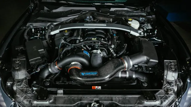 Base on the Vortech V3 SCi head unit, this new kit features mandrel-bent discharge tubes a 98mm mass airflow housing an ample air-to-air intercooler.