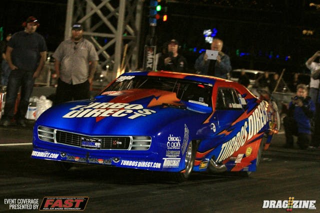 Rick Snavely was the last car down in class on an opponent broke single as Ruben T did not make the car. He was just off his qualifying pace with a 5.848 at 254.76.