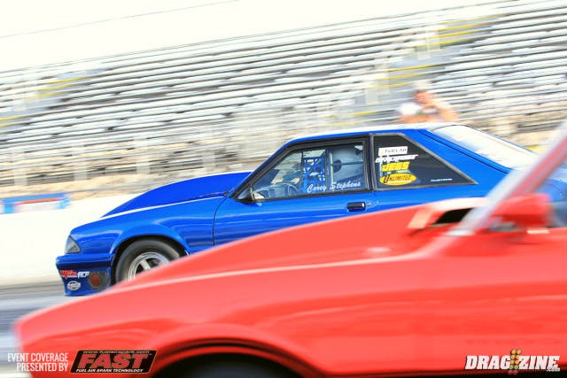 Corey Stephens from Wentzville, Montana took the win over Erick Aldrich's 72 Maverick running a 4.83 at 143 to Aldrich's 4.96 at 149 MPH.