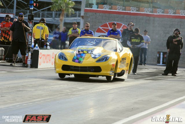 Troy Coughlin had a single in round two of Outlaw Pro Mod, running it out to a 5.61 at 270 securing lane choice for the next round.