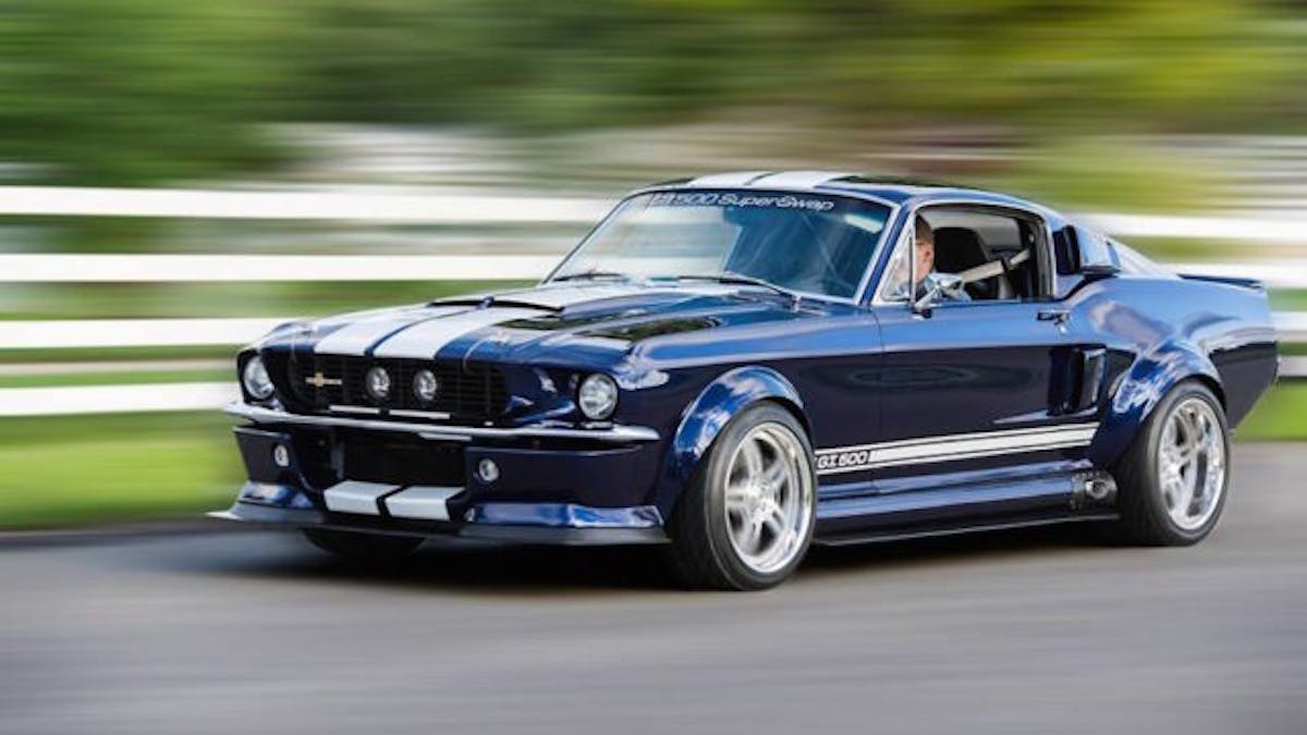 At first glance you might simply see a vintage Mustang, but Dan Burback took a 2012 Shelby GT500 and remade it in the image of a 1967 Shelby GT500. He calls it the GT500 SuperSwap.
