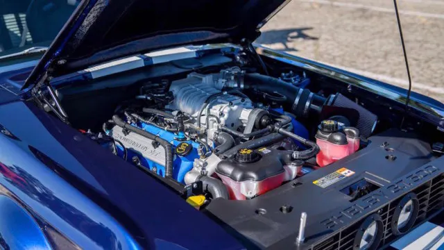 Under the hood is a stock 2012 GT500 engine. Clocking at 5.4-liters, the supercharged modular delivers 550 horsepower and 510 lb-ft of torque in stock form.