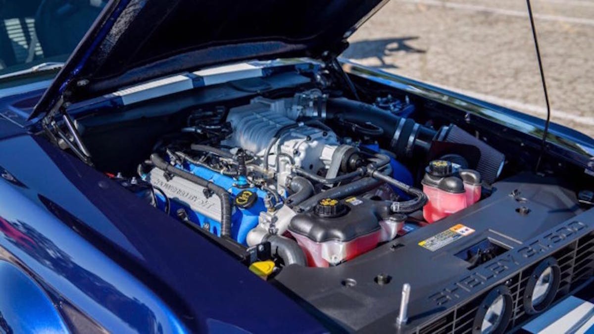 Under the hood is a stock 2012 GT500 engine. Clocking at 5.4-liters, the supercharged modular delivers 550 horsepower and 510 lb-ft of torque in stock form.