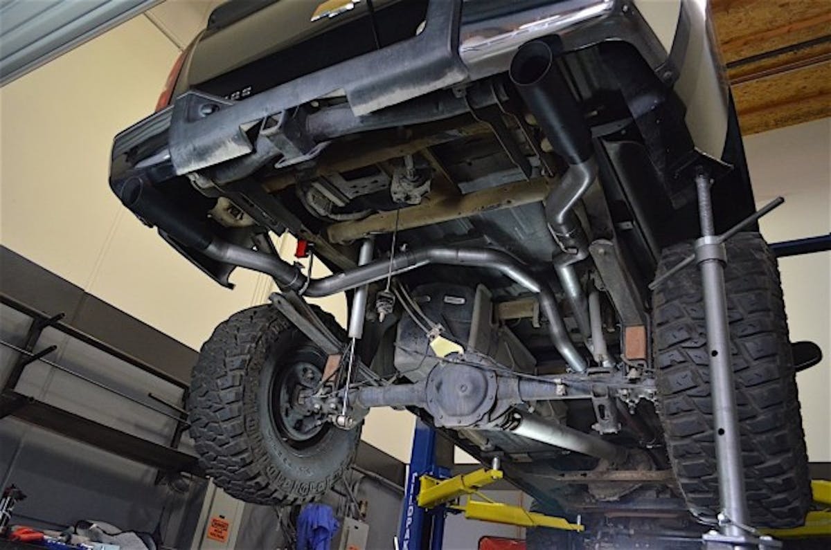 Once all the pieces are fitted and adjusted, tighten all the clams down.