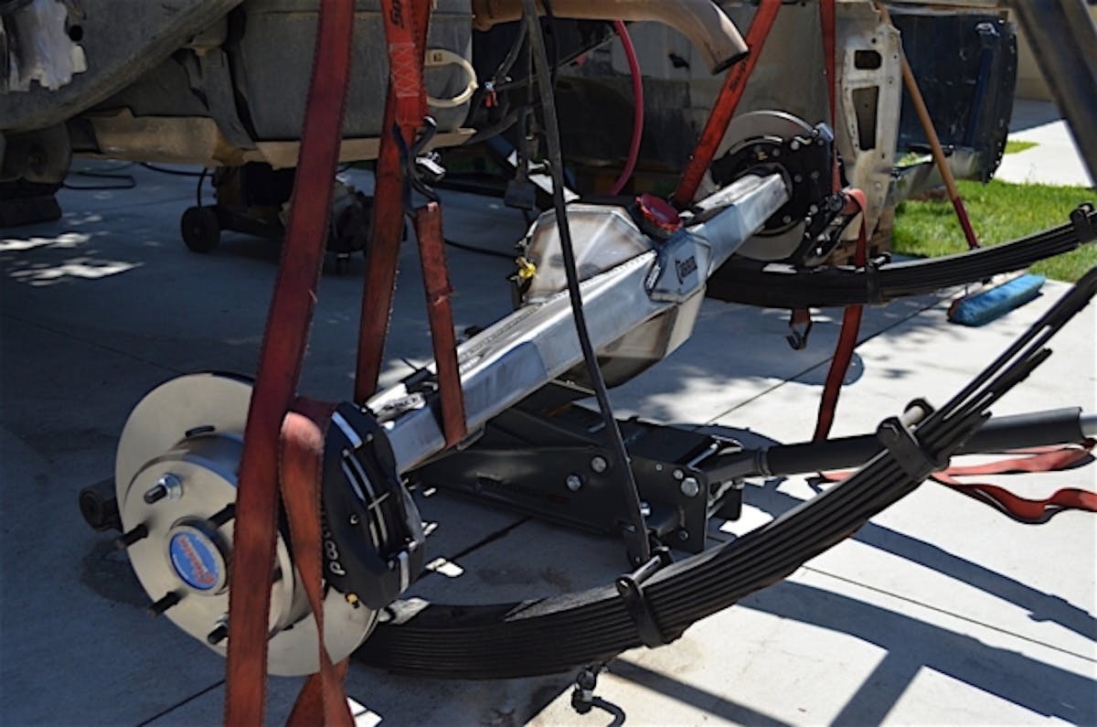 It may look a little unconventional, but it works. We used ratchet straps to get our housing into place.