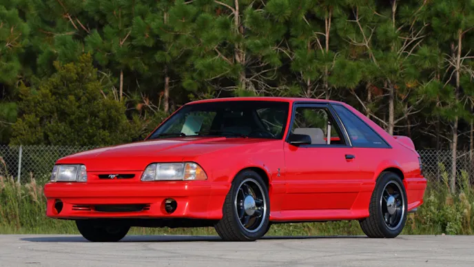 Ever wanted to own one of the rarest and most revered Fox Mustangs sold? This one-of-107 1993 Cobra R (Lot R266) only has 1,400 miles on it and its up for sale at Mecum in Kissimmee. (Photo Credit: Mecum Auctions)