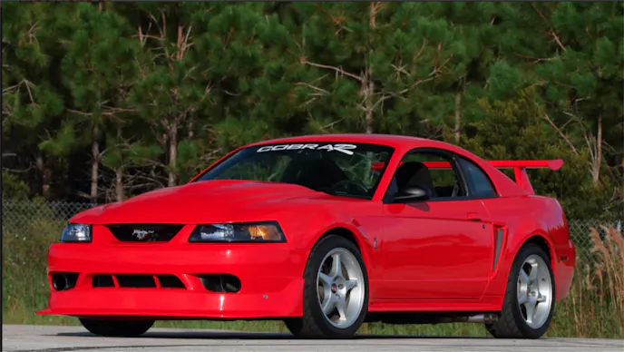 An all-time favorite of your scribe, the 2000 Cobra R was a raw, rare, ripping machine powered by a 7,000-rpm 5.4-liter engine. Only 300 of these R-models were sold and this example (Lot R267) has only 1,600 miles on the clock. (Photo Credit: Mecum Auctions)