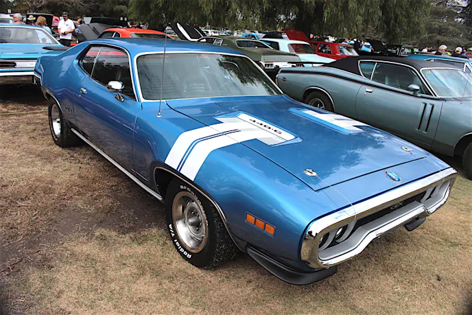 1971 Plymouth GTX 440ci six-barrel.
