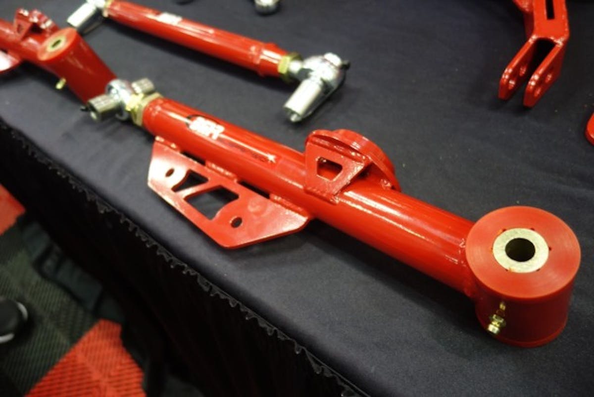 The company now offers a trio of lower control arms, from a direct replacement adjustable to full-race version. 