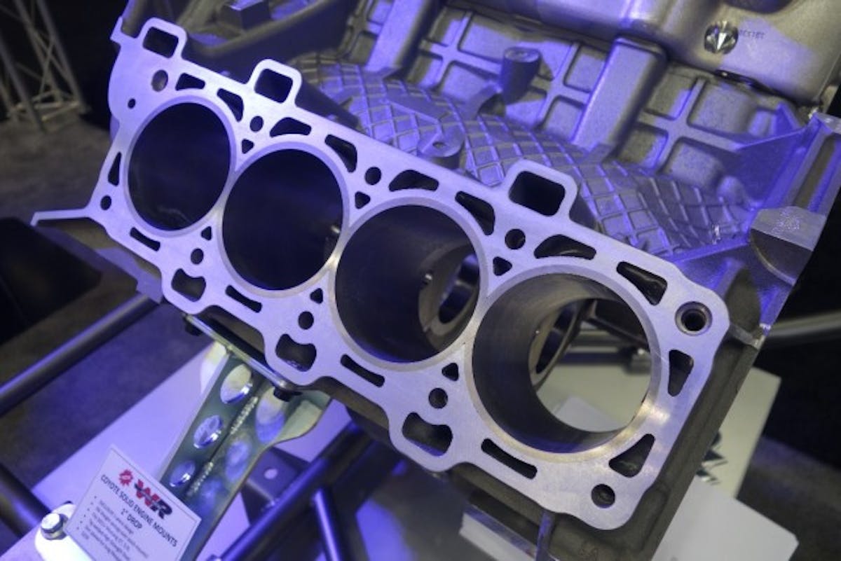The company’s sleeved and epoxied Coyote block is touted to withstand up to 1,800 horsepower.