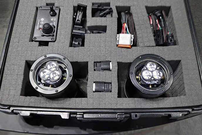 Dubbed the "Gyro Vision," these all-new off-road lights feature a high-output LED lighting construction.