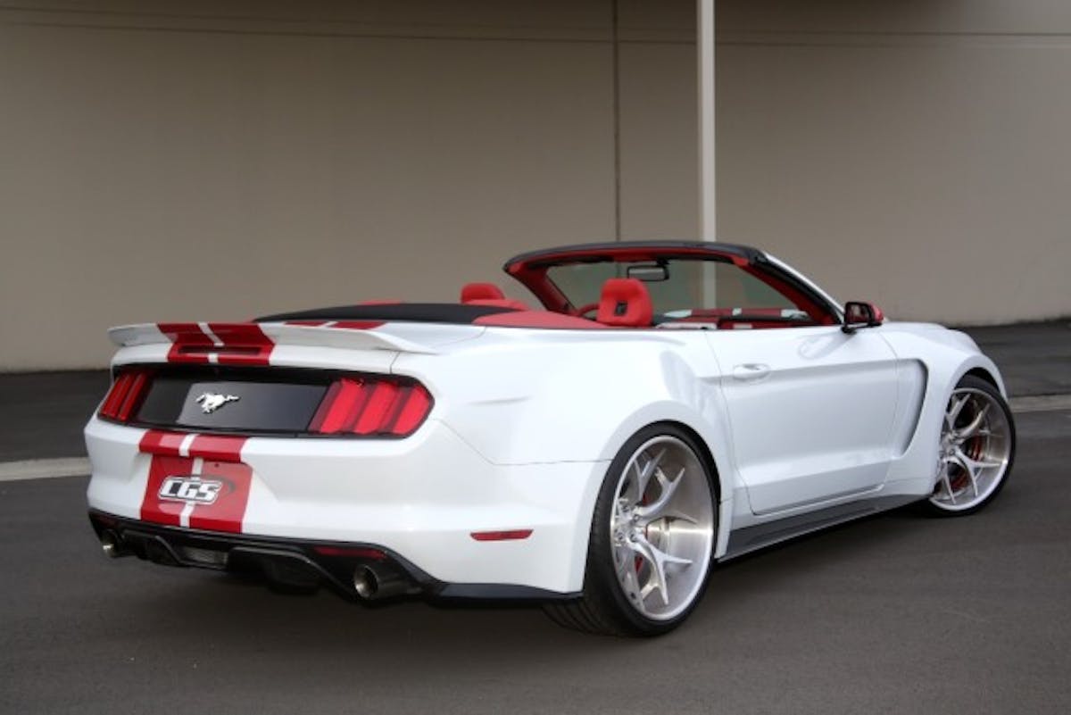 Setting just the right stance for the CGS Mustang is a KW coil-over suspension supported by almost every S550 suspension product in the Steeda Autosports catalog. So, this car not only looks great, but it handles great as well.
