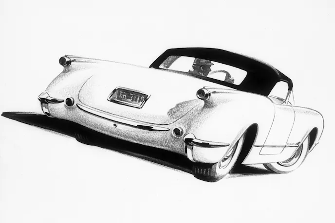 1953 Chevrolet Corvette Sketch 070806