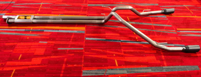 Those looking for improved performance and exhaust tone from the 2017 F-150 Raptor can find it with this new system (PN 69548) from Gibson Performance, which promises a gain of 15-20 horsepower with no drone. (Photo Credit: SEMA)