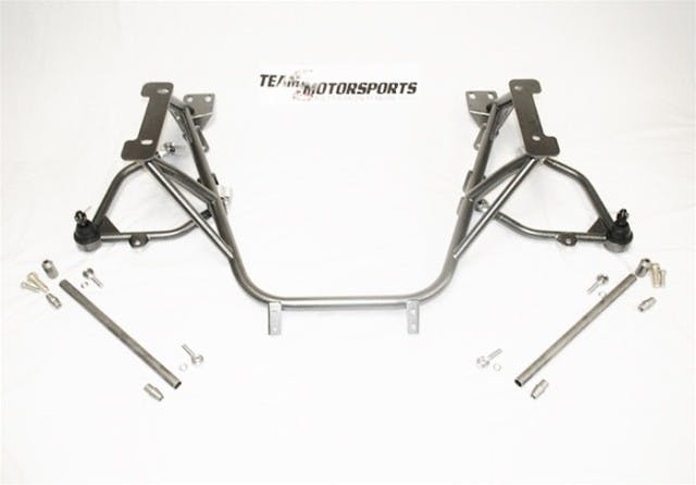 This is Team Z’s new Outlaw K-member, which can shave up 90 pounds off the front of a Fox Mustang. While it is primarily built to support larger engines, it will also accept a Coyote fitted with Kooks long-tube headers. (Photo Credit: Team Z Motorsports)