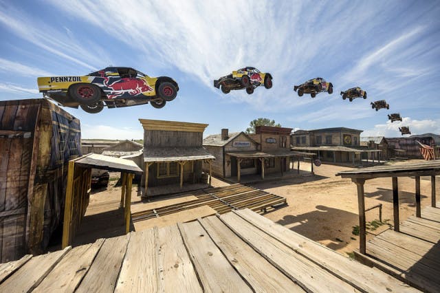 The injuries Menzies suffered while attempting this jump have knocked him out of racing Dakar this year.