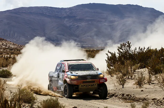 305 ROMA NANI - HARO BRAVO ALEX - OVERDRIVE TOYOTA TOYOTA HILUX action during the Dakar 2017 Paraguay Bolivia Argentina , Etape 4 - Stage 4,  San Salvador de jujuy - Tupiza ,  January 5 - Photo Frederic Le Floc'h / DPPI