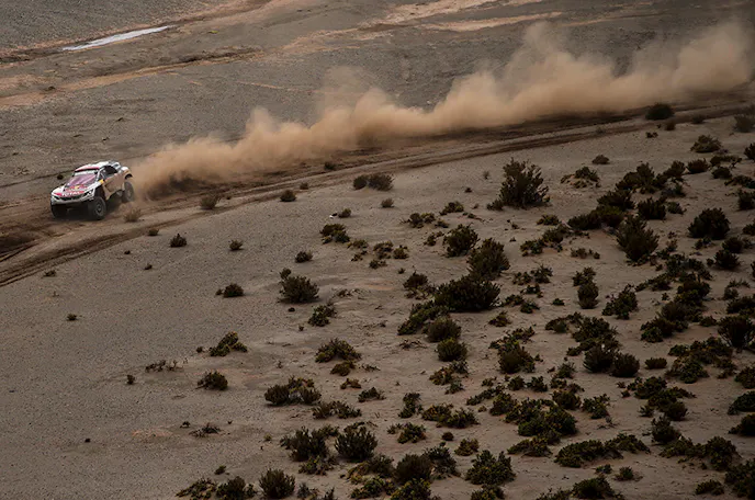 307 DESPRES CYRIL (fra) CASTERA DAVID (fra) PEUGEOT TEAM PEUGEOT TOTAL 3008 DKR action during the Dakar 2017 Paraguay Bolivia Argentina , Etape 5 - Stage 5, Tupiza - Oruro ,  January 6 - Photo DPPI