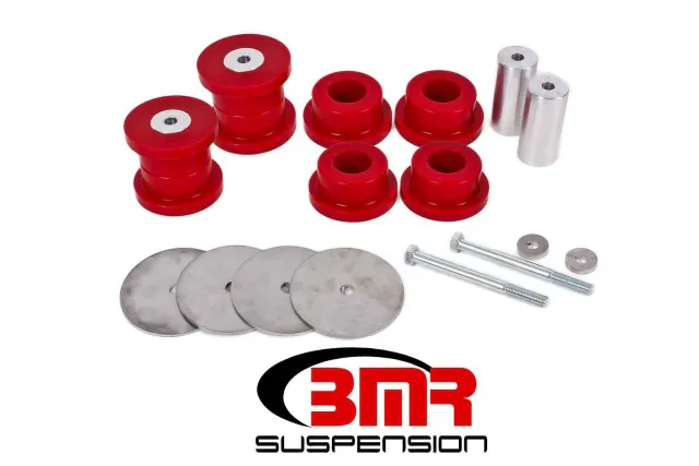 BMR's BK061 Polyurethane Cradle Bushings significantly reduce cradle bushing deflection while remaining soft enough to absorb good amounts of NVH. Thiese bushings are complete bushing replacement, requiring the removal of the factory bushings.