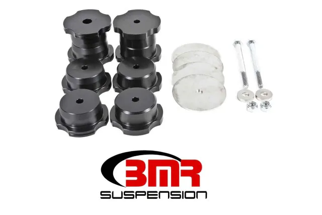 BMR's BK062 Delrin Cradle Bushings are designed for max-effort applications where noise is not a concern. These will solidly mount the cradle to the chassis, eliminating any cradle bushing deflection. These will also transmit the most noise into the driver's compartment.