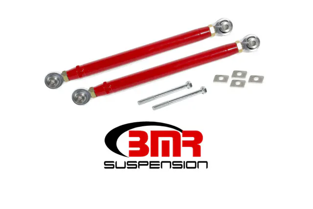 BMR's TR007 Double-Adjustable Toe Rods make keeping the rear toe settings consistent and reliable. This kit eliminates the factory rubber bushings and eccentric bolts, putting the adjustment into the arm itself.