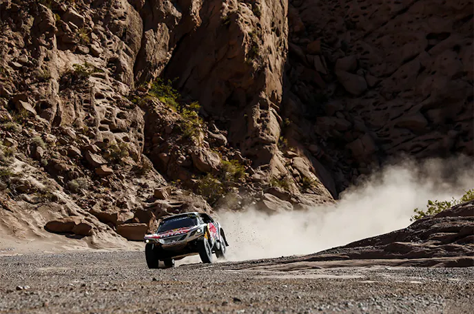 309 LOEB SEBASTIEN - ELENA DANIEL - TEAM PEUGEOT TOTAL PEUGEOT 3008 DKR action during the Dakar 2017 Paraguay Bolivia Argentina , Etape 10 - Stage 10, Chilecito - San Juan,  January 12 - Photo Florent Gooden / DPPI