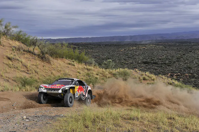 309 LOEB SEBASTIEN - ELENA DANIEL - TEAM PEUGEOT TOTAL PEUGEOT 3008 DKR action during the Dakar 2017 Paraguay Bolivia Argentina, Etape 11 - Stage 11, San Juan - Rio Cuarto on January 13, 2017 in Argentina - Photo DPPI