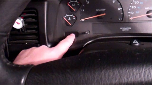 This is where the DTC (Data Trouble Codes) will appear on the dash display.