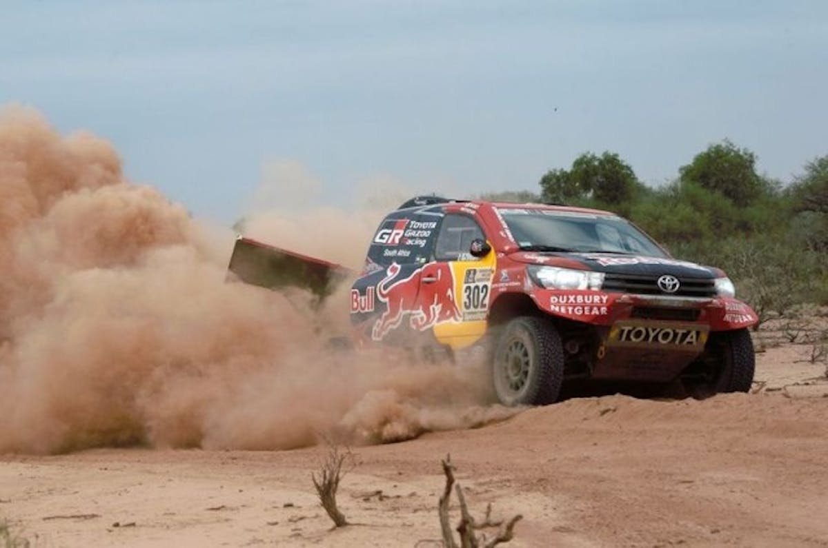 302 DE VILLIERS GINIEL (zaf) VON ZITZEWITZ DIRK (deu) TOYOTA TOYOTA GAZOO RACING SA HILUX action during the Dakar 2017 Paraguay Bolivia Argentina, Etape 11 - Stage 11, San Juan - Rio Cuarto on January 13, 2017 in Argentina - Photo Eric Vargiolu / DPPI